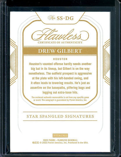 2023 Panini Flawless Drew Gilbert Star Spangled Signatures /25 Astros - Trading Card Market