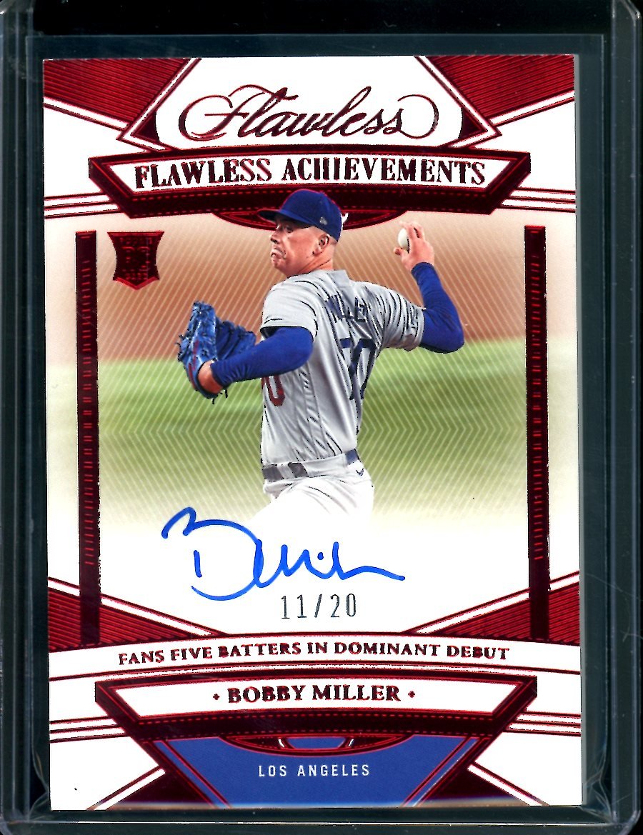 2023 Panini Flawless Bobby Miller Rookie Flawless Achievements Auto /20 Dodgers - Trading Card Market