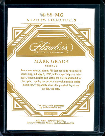 2023 Panini Flawless Mark Grace Auto /25 Cubs - Trading Card Market
