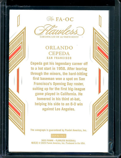 2023 Panini Flawless Orlando Cepeda Auto /25 Giants - Trading Card Market