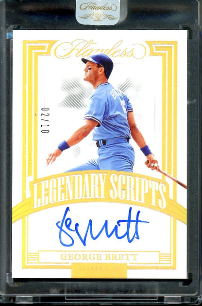2023 Panini Flawless George Brett Legendary Scripts Auto Gold /10 Royals - Trading Card Market
