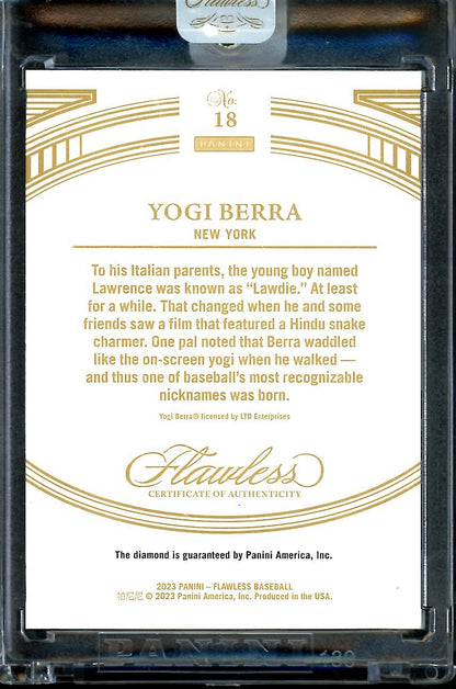 2023 Panini Flawless Yogi Berra Diamond Legends /20 Yankees - Trading Card Market