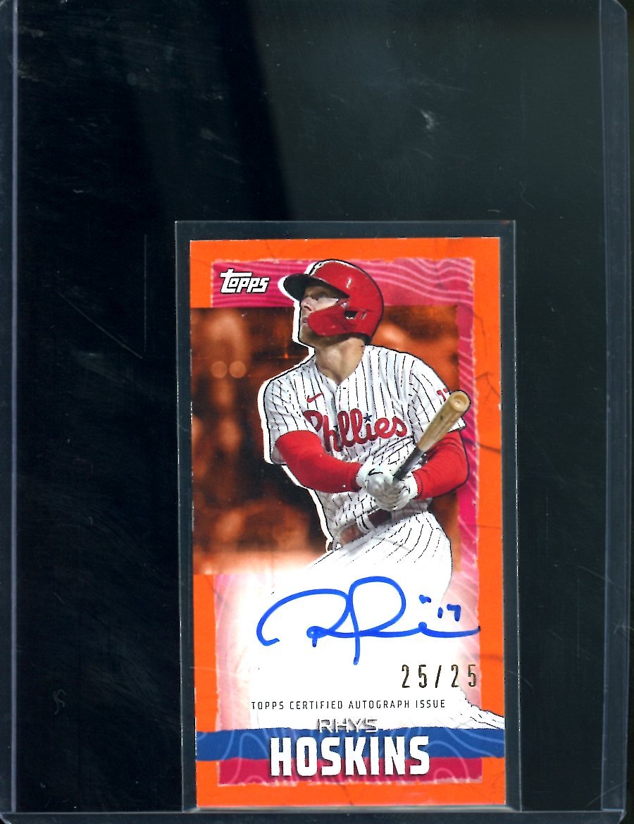 2023 Topps Rip Rhys Hoskins Mini Orange Auto /25 Phillies - Trading Card Market