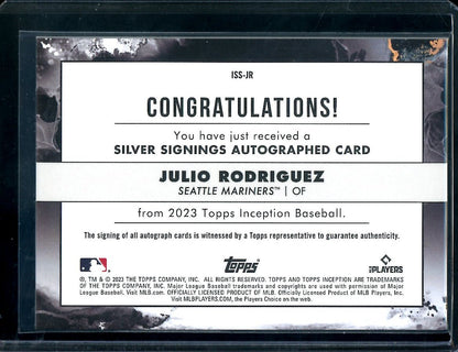 2023 Topps Inception Julio Rodriguez Auto /99 Mariners - Trading Card Market