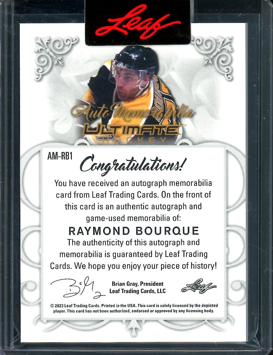 2023 Leaf Ultimate Hockey Raymond Bourque Patch Auto /5 - Trading Card Market