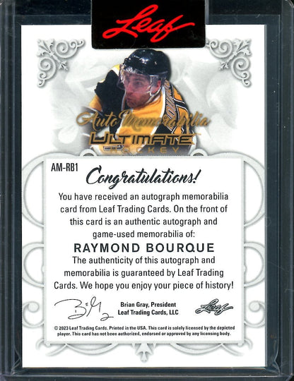2023 Leaf Ultimate Hockey Raymond Bourque Patch Auto /5 - Trading Card Market