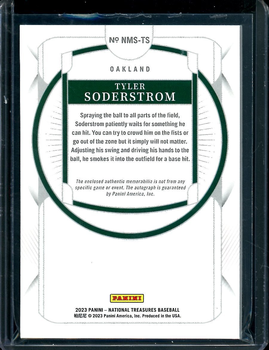 2023 Panini National Treasures Tyler Soderstrom Rookie RPA /99 Athletics - Trading Card Market