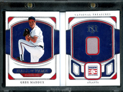 2023 Panini National Treasures Greg Maddux Hall of Fame Materials Booklet /99 Braves