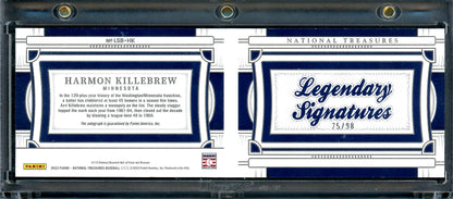 2023 Panini National Treasures Harmon Killebrew Legendary Signatures Booklet /99 Twins - Trading Card Market