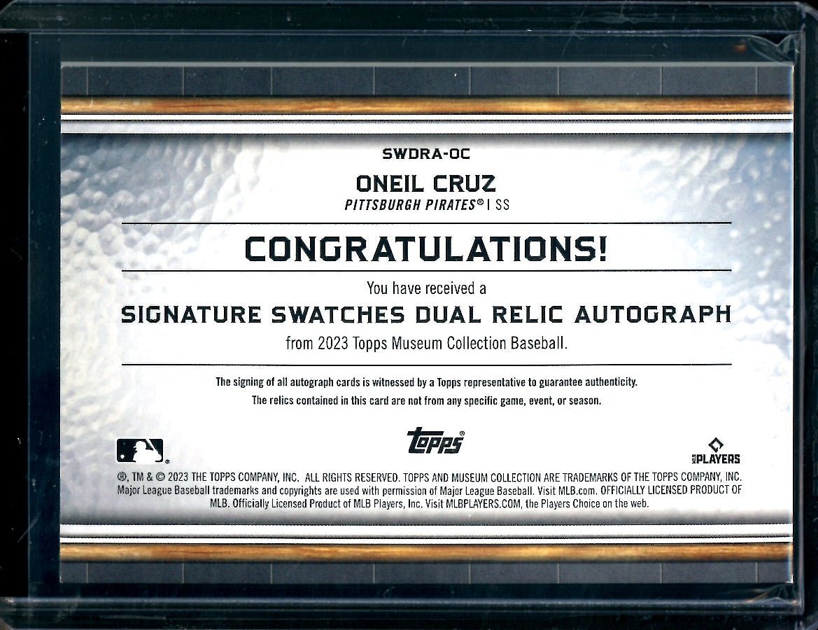 2023 Topps Museum Oneil Cruz Signature Swatches Patch Auto /25 Pirates - Trading Card Market
