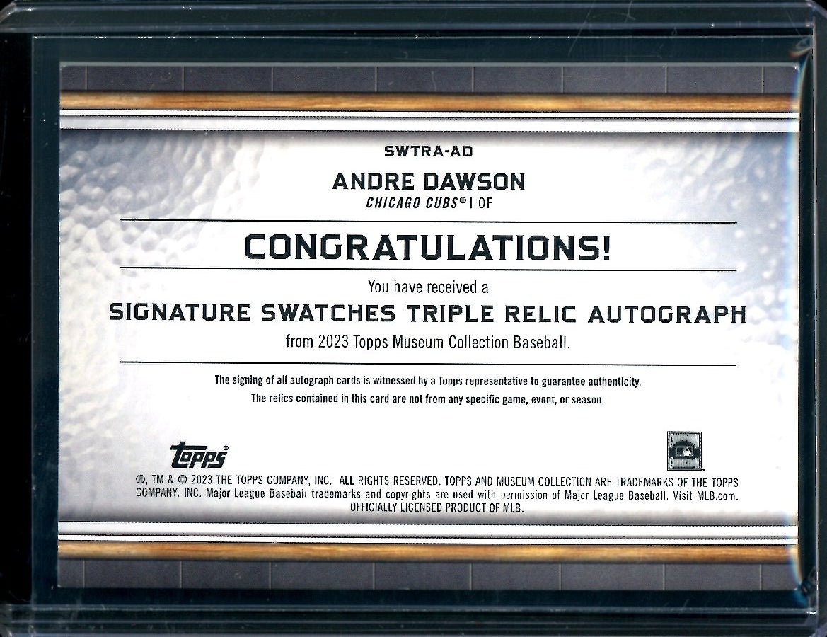 2023 Topps Museum Andre Dawson Signature Swatches Patch Auto /99 Cubs - Trading Card Market