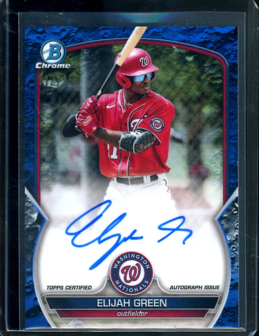 2023 Bowman Chrome Elijah Green Auto /150 Nationals - Trading Card Market
