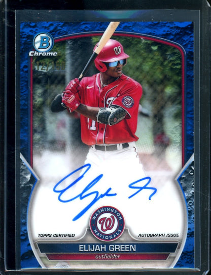 2023 Bowman Chrome Elijah Green Auto /150 Nationals - Trading Card Market