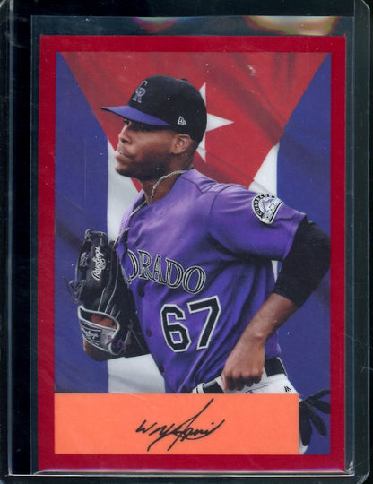 2023 Bowman Chrome Yanquiel Fernandez Flag Variation /54 Rockies - Trading Card Market