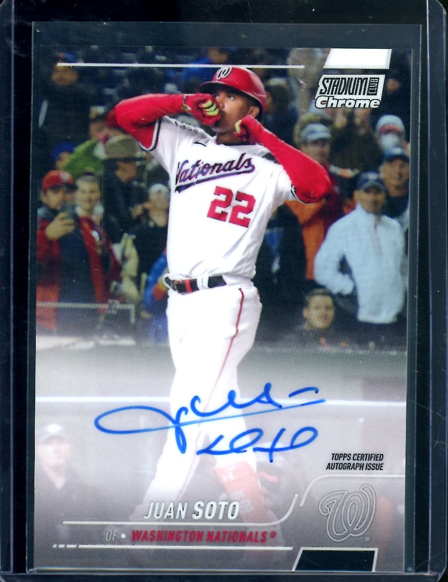 2022 Topps Stadium Club Chrome Juan Soto Auto Nationals - Trading Card Market