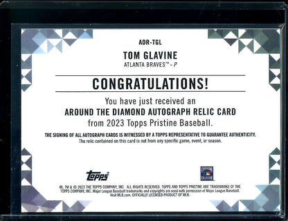 2023 Topps Pristine Tom Glavine Around the Diamond Patch Auto Braves - Trading Card Market