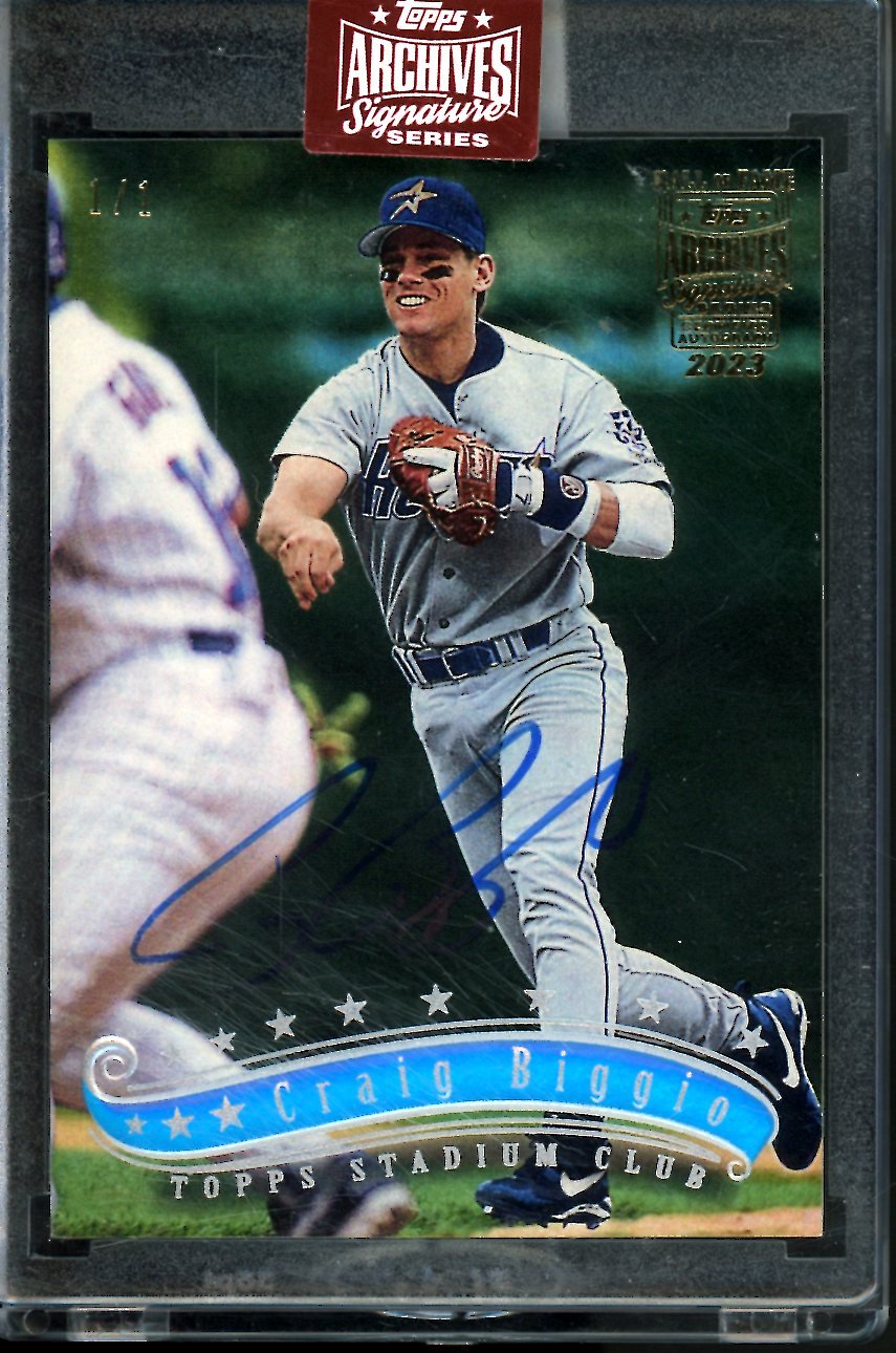 2023 Topps Archives Signature Series Craig Biggio Auto 1/1 Astros - Trading Card Market