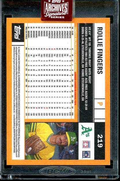 2023 Topps Archives Signature Series Rollie Fingers Auto /3 Athletics - Trading Card Market
