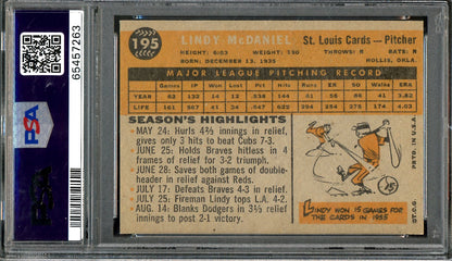 1960 Topps Lindy McDaniel PSA 7 Cardinals