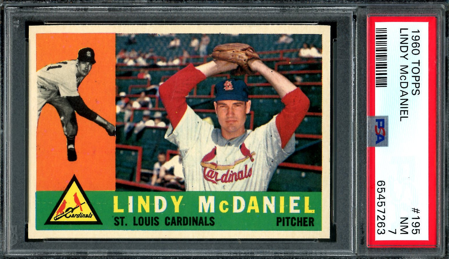 1960 Topps Lindy McDaniel PSA 7 Cardinals