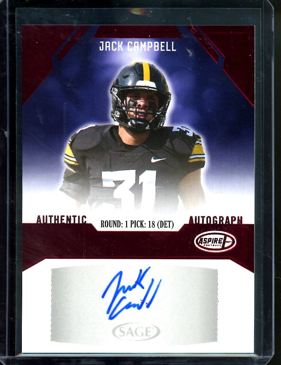 2023 Sage Jack Campbell Rookie Auto Red Iowa - Trading Card Market