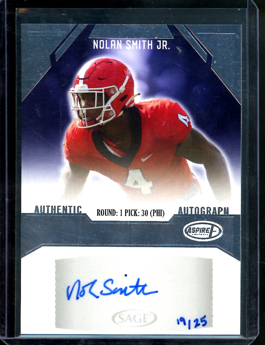 2023 Sage Nolan Smith Jr. Rookie Auto Silver /25 Georgia