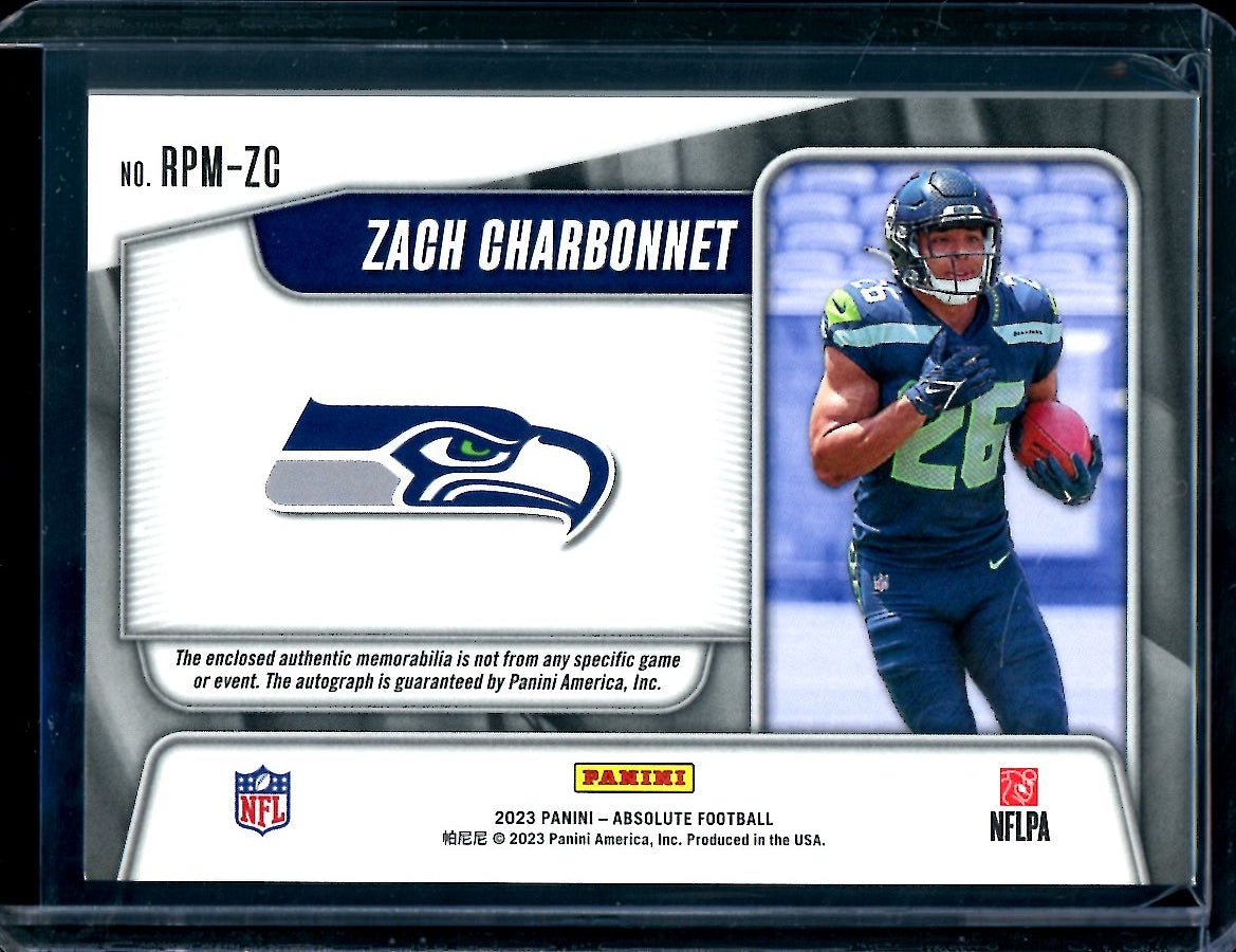 2023 Panini Absolute Zach Charbonnet Rookie Premiere RPA /99 Seahawks - Trading Card Market