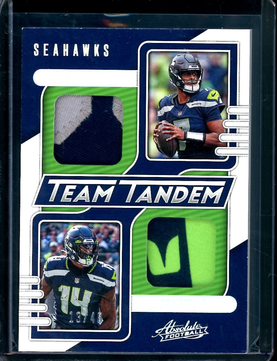 2023 Panini Absolute Geno Smith/DK Metcalf Team Tandem Dual Patch /49 Seahawks - Trading Card Market