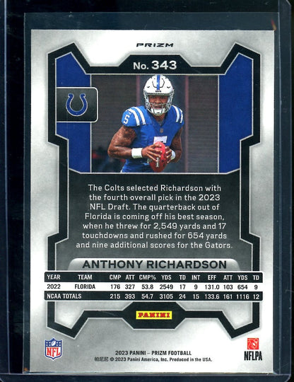 2023 Panini Prizm Anthony Richardson Rookie Orange Disco Colts - Trading Card Market