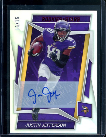 2022 Panini Rookies & Stars Justin Jefferson Auto /15 Vikings - Trading Card Market