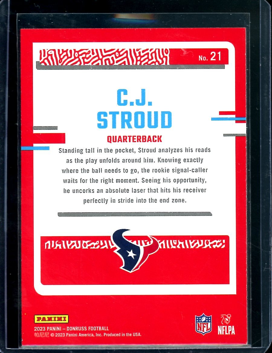 2023 Panini Donruss C.J. Stroud The Rookies Texans - Trading Card Market