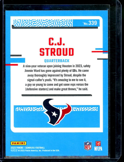 2023 Panini Donruss C.J. Stroud Rookie Texans - Trading Card Market
