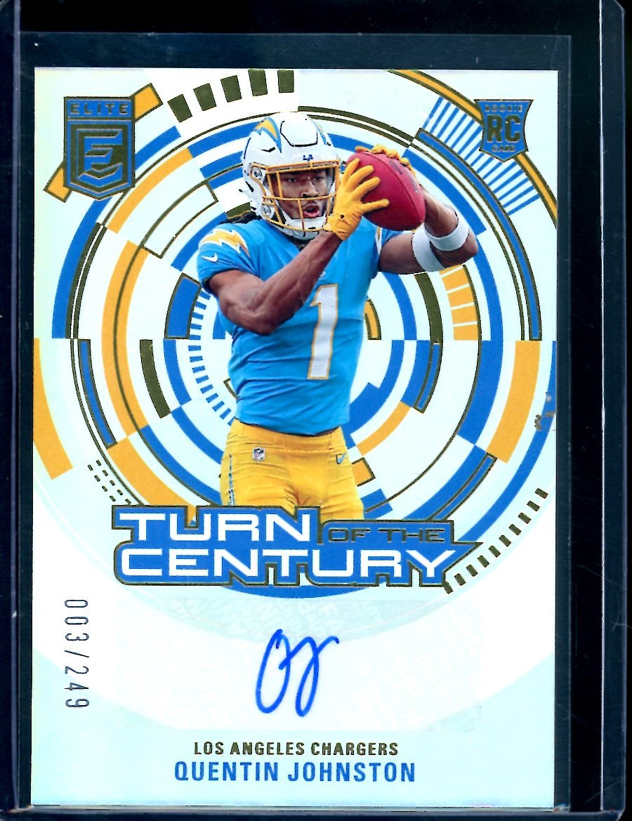 2023 Panini Elite Quentin Johnston Rookie Turn of the Century Auto /249 Chargers - Trading Card Market