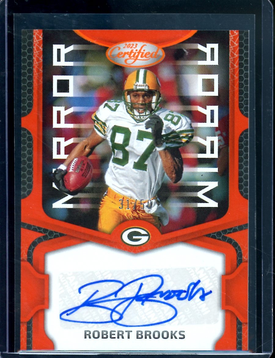 2023 Panini Certified Robert Brooks Mirror Auto Orange /50 Packers - Trading Card Market