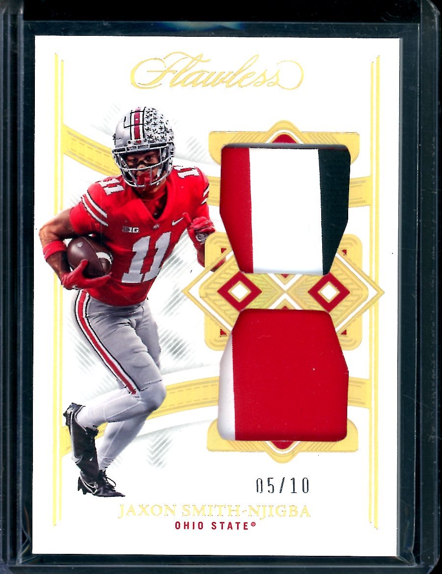 2023 Panini Flawless Collegiate Jaxon Smith - Njigba Rookie Dual Patch Gold /10 Ohio State - Trading Card Market