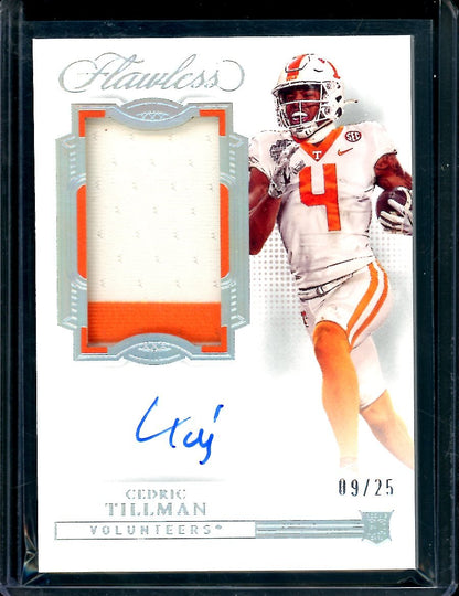 2023 Panini Flawless Collegiate Cedric Tillman Rookie RPA /25 Tennessee - Trading Card Market