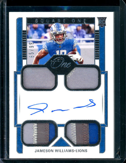 2022 Panini One Jameson Williams Rookie RPA /99 Lions