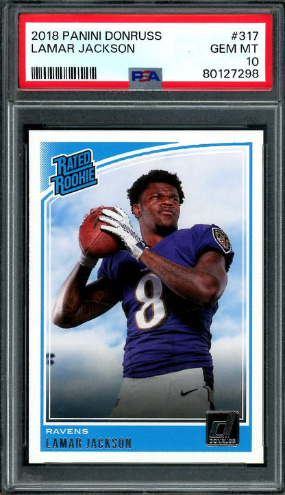 2018 Panini Donruss Lamar Jackson Rookie PSA 10 Ravens - Trading Card Market
