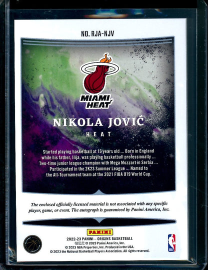 2022/23 Panini Origins Nikola Jovic Rookie RPA Heat - Trading Card Market