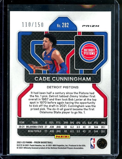 2021/22 Panini Prizm Cade Cunningham Rookie Blue Disco /150 Pistons - Trading Card Market