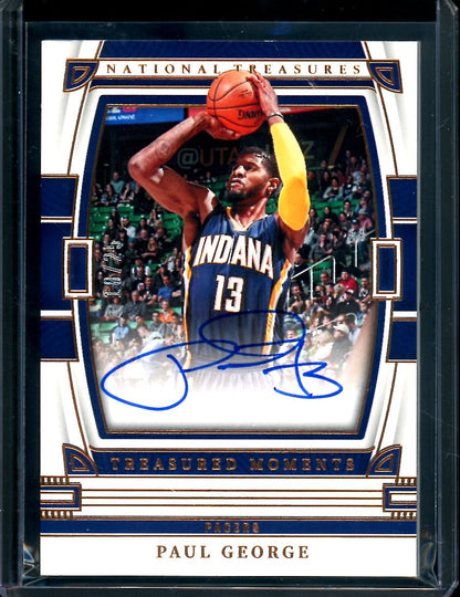 2022/23 Panini National Treasures Paul George Treasured Moments Auto /25 Pacers - Trading Card Market
