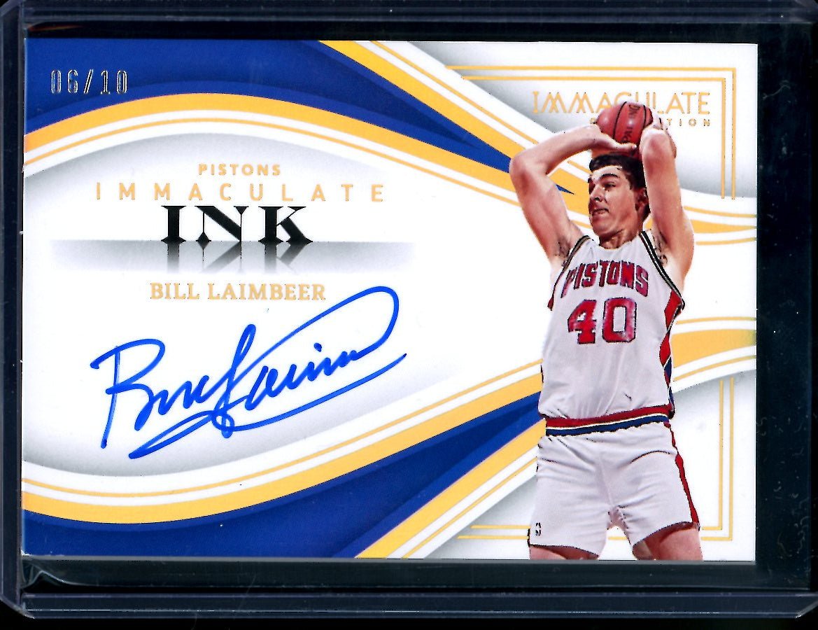 2022/23 Panini Immaculate Bill Laimbeer Immaculate Ink Auto Gold /10 Pistons - Trading Card Market