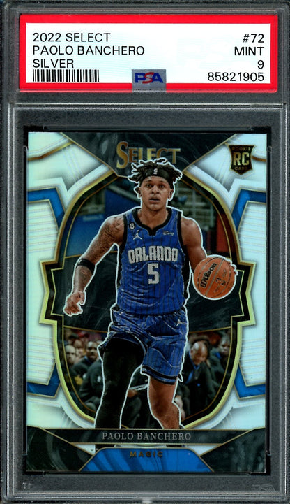 2022/23 Panini Select Paolo Banchero Rookie Concourse Silver PSA 9 Magic - Trading Card Market