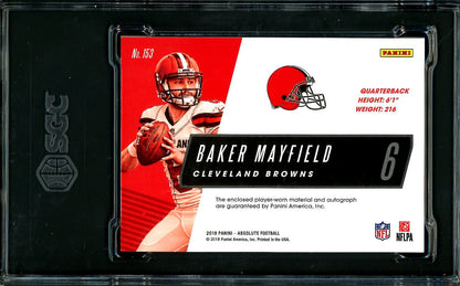 2018 Panini Absolute Baker Mayfield Rookie RPA /399 SGC 9.5 Browns - Trading Card Market