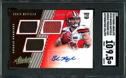 2018 Panini Absolute Baker Mayfield Rookie RPA /399 SGC 9.5 Browns - Trading Card Market