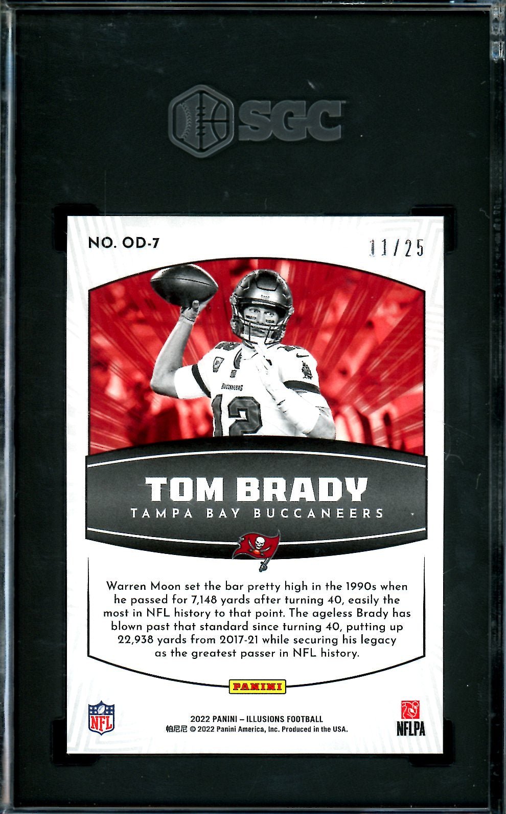 2022 Panini Illusions Tom Brady Operation Detonation Gold /25 SGC 9.5 Buccaneers - Trading Card Market