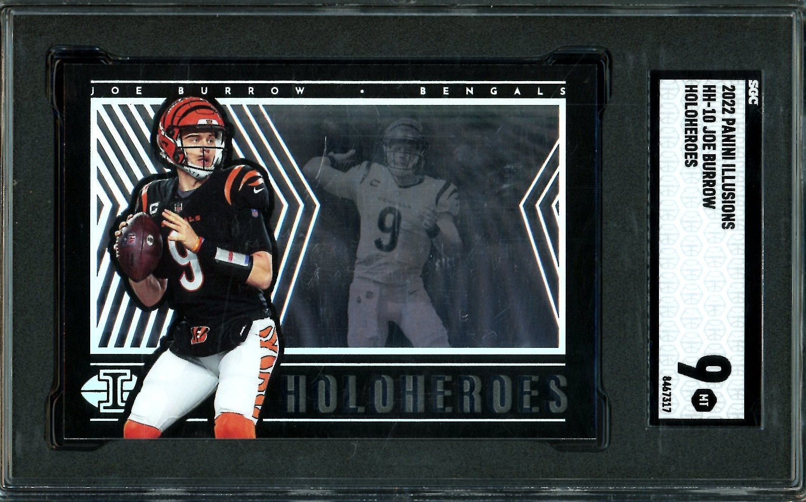 2022 Panini Illusions Joe Burrow Holoheroes SGC 9 Bengals - Trading Card Market