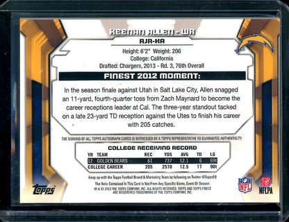 2013 Topps Finest Keenan Allen Rookie RPA /25 Chargers - Trading Card Market