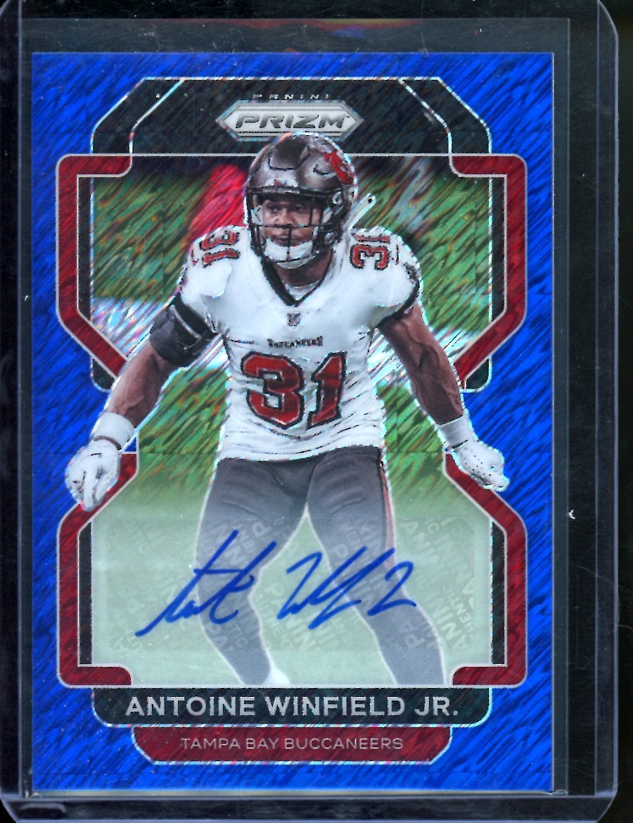 2021 Panini Prizm Antoine Winfield Jr. Blue Shimmer Auto /5 Buccaneers - Trading Card Market