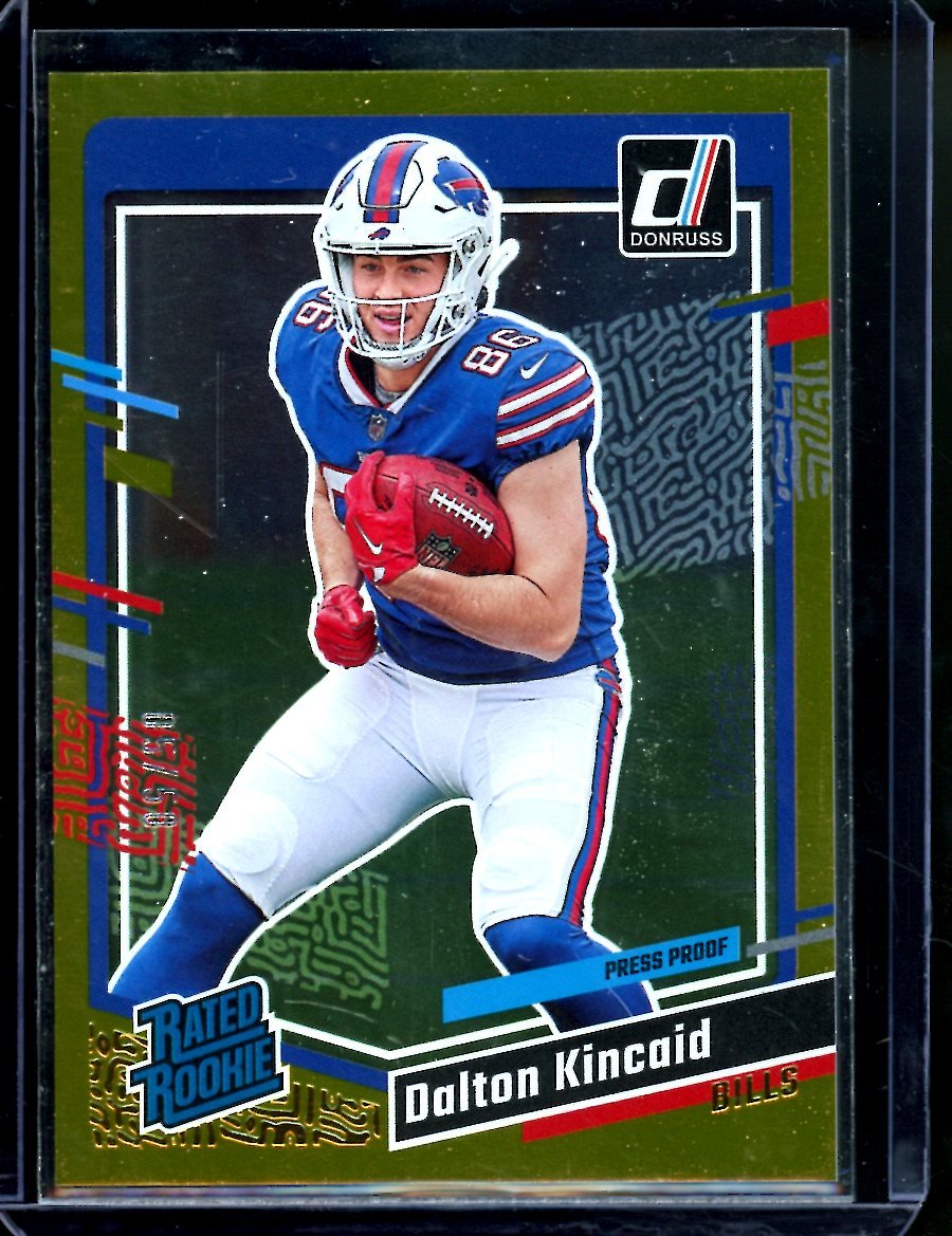 2023 Panini Donruss Dalton Kincaid Rookie Gold Press Proof /50 Bills - Trading Card Market